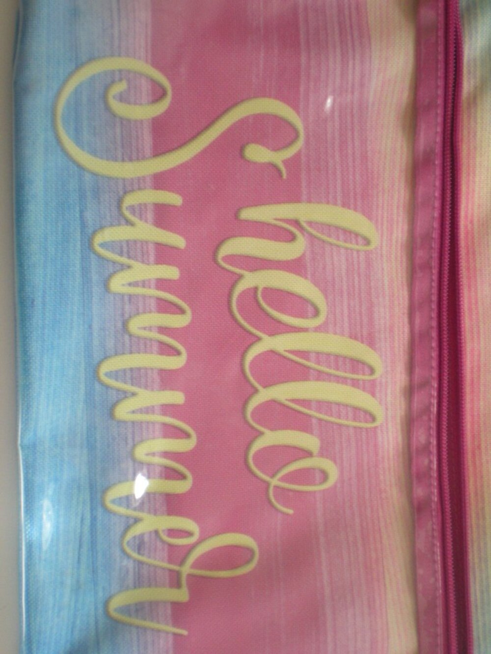 Hello Summer Large Zippered Pouch